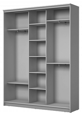 Шкаф 3-х дверный Хит-23-4-18-777-22, 2300х1770х420, Бетон Венге в Новосибирске - изображение 1