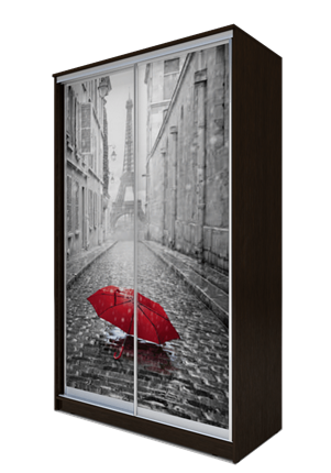 Шкаф 2400х1500х420, Париж, зонтик ХИТ 24-4-15-77-02 Венге Аруба в Новосибирске - изображение