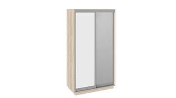 Шкаф 2-х дверный Румер, цвет Дуб Сонома, Белый снег/Зеркало СШК 1.120.60-11.13 в Новосибирске