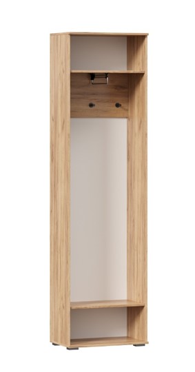Шкаф одностворчатый Фиджи с декоративными накладками 659.300, Дуб Золотой/Антрацит в Новосибирске - изображение 2