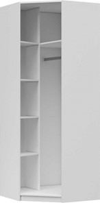 Распашной шкаф угловой Вива Белый глянец / Платина в Новосибирске - предосмотр 1