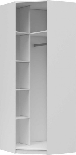 Распашной шкаф угловой Вива Белый глянец / Платина в Новосибирске - изображение 1
