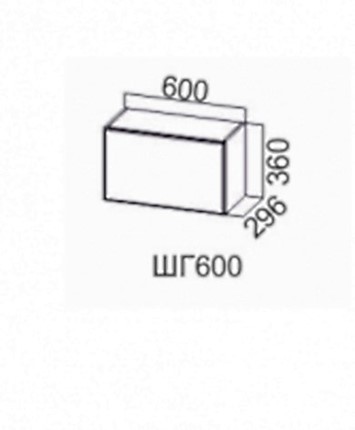 Навесной шкаф Волна, ШГ600/360 в Новосибирске - изображение