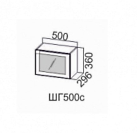 Шкаф настенный Модерн шг500c/360 в Новосибирске - изображение