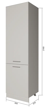 Кухонный шкаф-пенал П7 1, Антрацит/Белый в Новосибирске - изображение