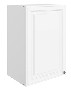 Шкаф на кухню Мишель L450 H720 (1 дв. гл.) эмаль (белый/белый) в Новосибирске - предосмотр