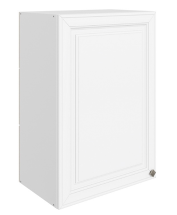 Навесной шкаф Мишель L500 H720 (1 дв. гл.) эмаль (белый/белый) в Новосибирске - изображение