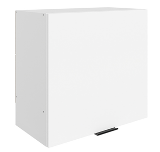 Шкаф навесной Стоун L600 Н566 (1 дв. гл.) (белый/джелато софттач) в Бердске