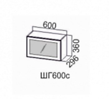 Навесной кухонный шкаф Модерн шг600с/360 в Новосибирске - изображение