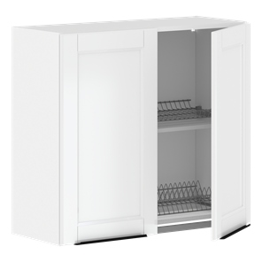Шкаф кухонный с полкой и посудосушителем SICILIA Белый MHSU 8072.1C (800х320х720) в Новосибирске - предосмотр