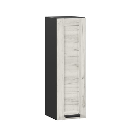 Кухонный шкаф 300 высокий Винченца ЛД 234.410.000.081, Чёрный/Дуб Крафт белый в Новосибирске - изображение