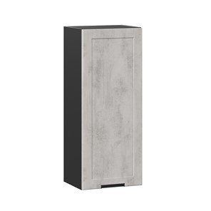Кухонный навесной шкаф 400 высокий Джамис ЛД 296.420.000.067, Чёрный/Белый камень в Новосибирске
