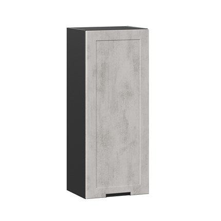 Кухонный навесной шкаф 400 высокий Джамис ЛД 296.420.000.067, Чёрный/Белый камень в Новосибирске - изображение