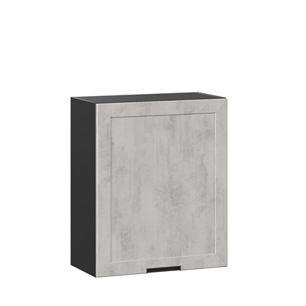Навесной кухонный шкаф 600 Джамис ЛД 296.350.000.062, Черный/Белый камень в Новосибирске - изображение
