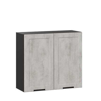 Кухонный навесной шкаф 800 Джамис ЛД 296.360.000.064, Чёрный/Белый камень в Новосибирске - изображение