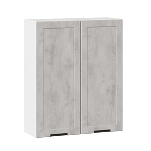 Навесной кухонный шкаф 800 высокий Джамис ЛД 296.460.000.029, Белый/Белый камень в Новосибирске - предосмотр
