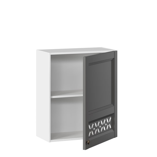 Кухонный шкаф Амели-3 600 ЛД 299.350.000.029, Белый/Оникс серый в Новосибирске - изображение 1