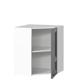 Шкаф на кухню Амели-3 угловой 600 ЛД 299.610.000.055, Белый/Оникс серый в Новосибирске - предосмотр 1