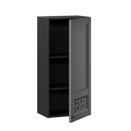 Шкаф на кухню Амели-3 высокий 400 ЛД 299.420.000.041, Черный/Оникс серый в Новосибирске - изображение 1