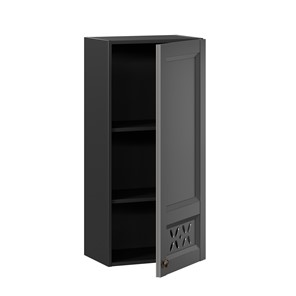 Шкаф кухонный Амели-3 высокий 450 ЛД 299.430.000.044, Черный/Оникс серый в Новосибирске - предосмотр 1