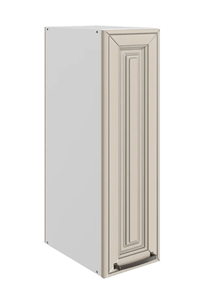 Навесной кухонный шкаф Атланта L200 H720 (1 дв. гл.) эмаль (белый/сливки патина платина) в Новосибирске - предосмотр