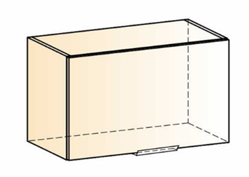 Кухонный навесной шкаф Стоун L600 Н360 (1 дв. гл.) (белый/джелато софттач) в Новосибирске - предосмотр 1