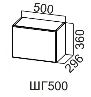 Кухонный шкаф Вельвет ШГ500/360 в Новосибирске - изображение
