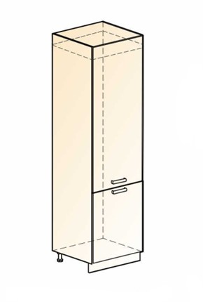 Шкаф-пенал под холодильник Бостон L600 (2 дв. гл.) в Новосибирске - изображение