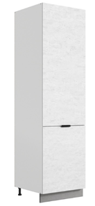Шкаф-пенал Стоун 2 L600 (2 дв.гл.) (белый/белая скала) в Новосибирске