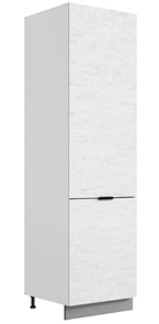 Шкаф-пенал Стоун L600 под холодильник (2 дв.гл.) (белый/белая скала) в Новосибирске - предосмотр