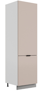 Шкаф-пенал Стоун L600 под холодильник (2 дв.гл.) (белый/грей софттач) в Новосибирске - предосмотр