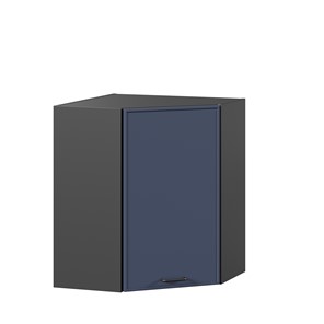 Угловой настенный шкаф Индиго ЛД 298.610.000.158, Чёрный/Тёмно-синий в Новосибирске
