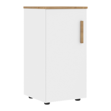 Низкий шкаф колонна с левой дверью FORTA Белый-Дуб Гамильтон FLC 40.1 (L) (399х404х801) в Новосибирске - изображение
