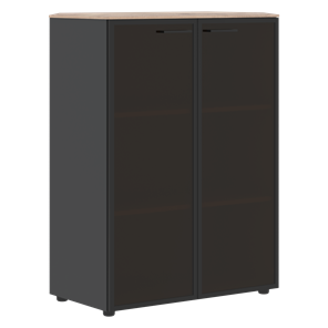 Шкаф JAY JMC 85.7 комбинированный с дверьми в металлической рамке 850х430х1165 Дуб Каньон/Антрацит в Новосибирске