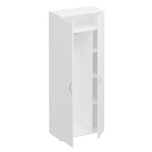Шкаф для одежды с дополнением Комфорт КФ, белый премиум (80x38x200) К.531 ДШ в Новосибирске