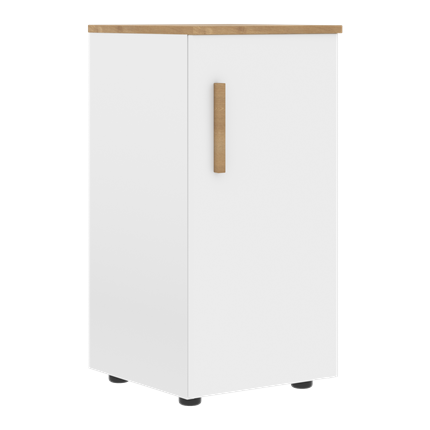 Шкаф колонна низкий с глухой правой дверью FORTA Белый-Дуб Гамильтон FLC 40.1 (R) (399х404х801) в Новосибирске - изображение