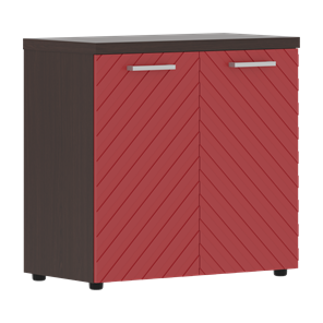 Шкаф с дверцами TORR LUX TLLC 85.1 с глухими малыми дверьми и топом 854х452х833 Венге Магия/ Красный в Новосибирске