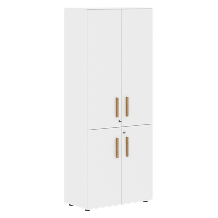 Широкий шкаф высокий FORTA Белый FHC 80.3(Z) (798х404х1965) в Новосибирске - изображение