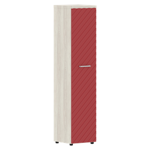 Шкаф TORR LUX TLHC 42.1 колонка с глухой дверью и топом 435х452х1958 Сосна Эдмонт/ Красный в Новосибирске
