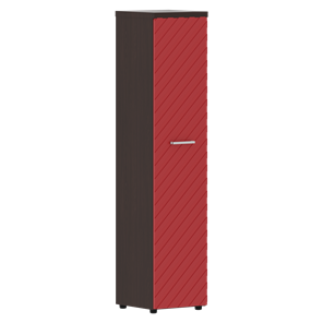 Шкаф TORR LUX TLHC 42.1 колонка с глухой дверью и топом 435х452х1958 Венге/ Красный в Новосибирске