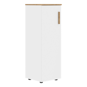 Шкаф колонна средний с левой дверью FORTA Белый-Дуб Гамильтон  FMC 40.1 (L) (399х404х801) в Новосибирске - предосмотр