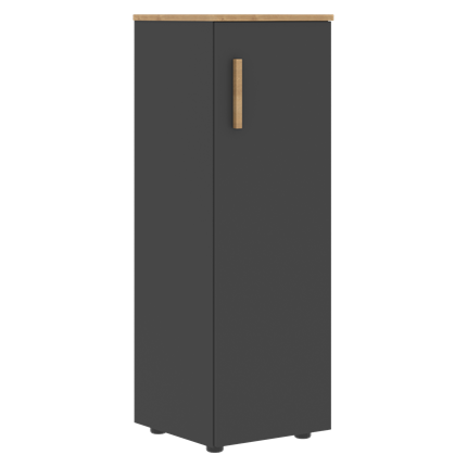 Средний шкаф колонна с правой дверью  FORTA Графит-Дуб Гамильтон   FMC 40.1 (R) (399х404х801) в Новосибирске - изображение