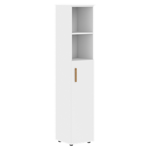 Высокий шкаф колонна с глухой средней дверью правой FORTA Белый FHC 40.5 (R) (399х404х1965) в Новосибирске