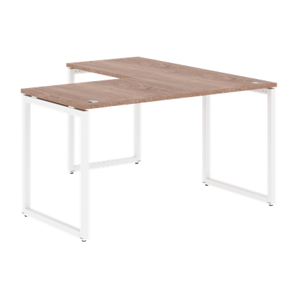 Письменный стол угловой левый XTEN-Q Дуб-сонома- белый XQCT 1415 (L) (1400х1500х750) в Новосибирске - изображение