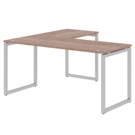Письменный стол угловой правый XTEN-Q Дуб-сонома- серебро XQCT 1615 (R) (1600х1500х750) в Новосибирске - изображение