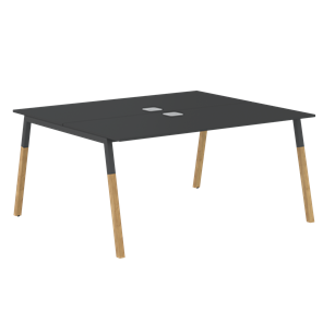 Переговорный стол FORTA Черный Графит-Черный Графит-Бук FWST 1513 (1580x1346x733) в Новосибирске