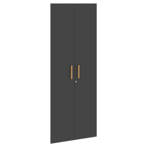 Двери для шкафов высокие с замком FORTA Черный Графит FHD 40-2(Z)  (794х18х1932) в Новосибирске