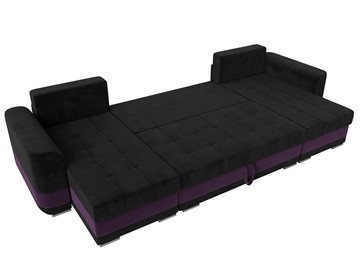 П-образный диван Честер, Черный/фиолетовый (велюр) в Новосибирске - предосмотр 7
