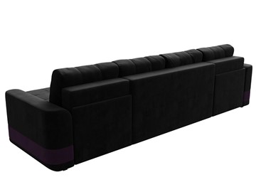 П-образный диван Честер, Черный/фиолетовый (велюр) в Новосибирске - предосмотр 8
