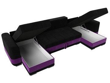 П-образный диван Честер, Черный/фиолетовый (вельвет) в Новосибирске - предосмотр 5